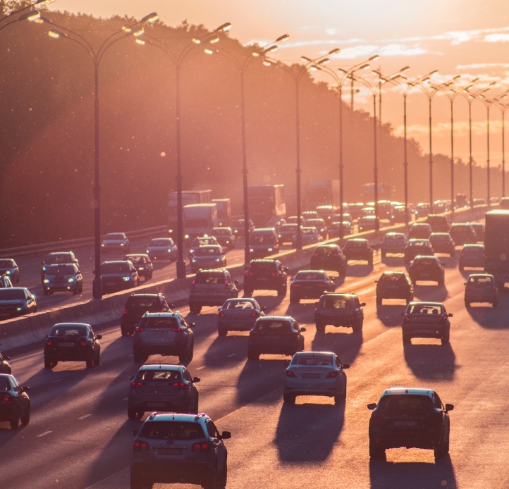 Cars on highway